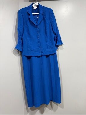 Plaza South 2 piece blue dress set
